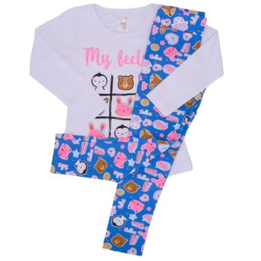 Imagem de Conjuntos Meia Estação Infantil Roupa Menina - ANALÊ, Branco, 8