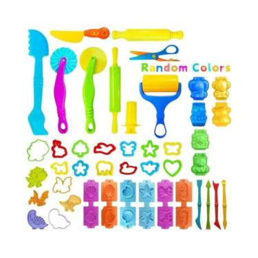 Imagem de Kit De Modelagem De Massa De Argila Para Crianças Com Cortadores De An