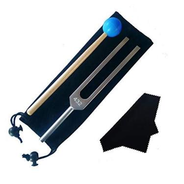Imagem de Diapasão de liga de alumínio de 432 Hz, com martelo de madeira e pano de limpeza para afinar violino piano, guitarra, cura perfeita, equilíbrio, curandeiros, vibração