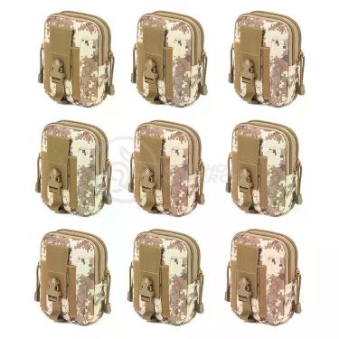 Imagem de Kit 9 Bolsas Camufladas Conjunto De Sobrevivência E Atividades Camping camuflado