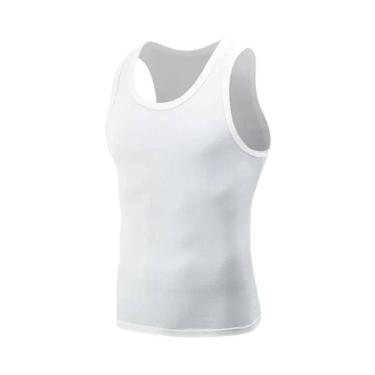 Imagem de Colete De Fitness Masculino Preto E Branco Com Alças Estreitas E Larga