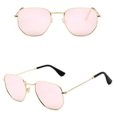 Imagem de Óculos de sol polarizados masculino/feminino óculos de sol ao ar livre uv400, rosa espelhado, tamanho único