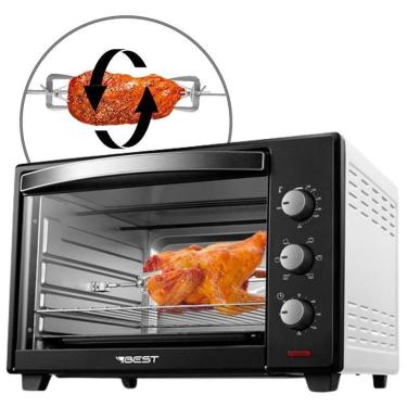 Imagem de Forno Elétrico Best Preto E Branco 60l C/ Espeto 127v, 110V