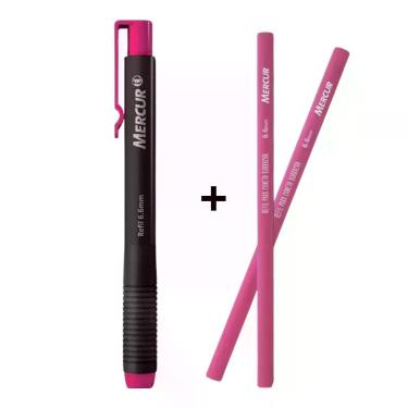 Imagem de Kit Caneta Borracha 6.6mm Retrátil + 02 Refil Borracha Eraser (COLORID