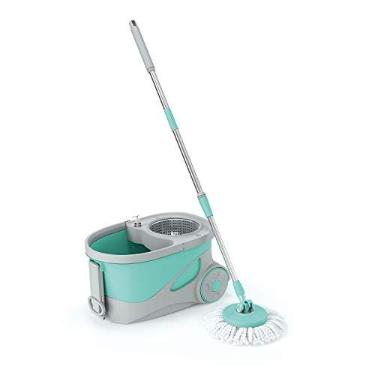 Imagem de Mop Giratório Ciclone, Balde 20 Litros com Cesto Inox e Rodinhas, MOP7290, Flash Limp - Verde