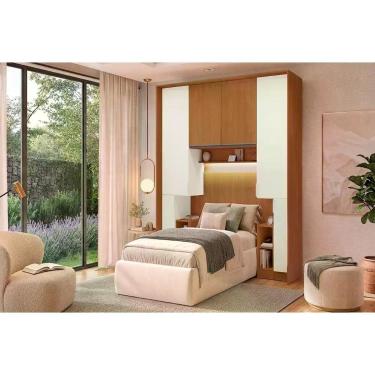 Imagem de Quarto Modulado Solteiro Liga 5Pçs 6Pts QM31 Off Kappesberg