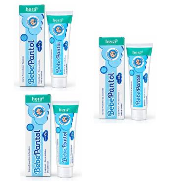 Imagem de Kit 3 Pomada Para Fraldas Bebepantol Hera Infantil Suave 45g