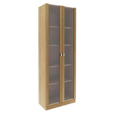 Imagem de Armário c/Portas de Vidro para Escritório ME4115 Amêndoa - Tecno Mobili
