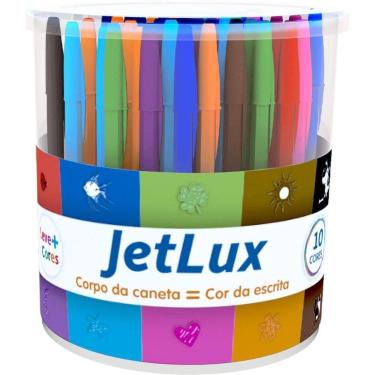Imagem de Caneta Esferografica JET LUX III 1,0MM 10 Cores POTE-112 - Compactor