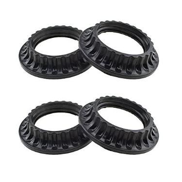 Imagem de Hao Pro Anéis de coleira de sombra de diâmetro interno de 32 mm para fixação confortável fornecem rosca consistente extra para fixação de fixação manual soquete adaptador de substituição preto 4 peças para lustre ventilador de teto