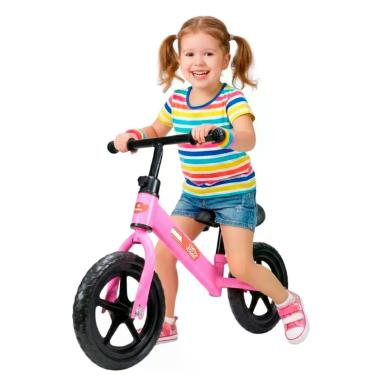 Imagem de Bicicleta Sem Pedal Treina Equilíbrio Infantil Rosa - Castela