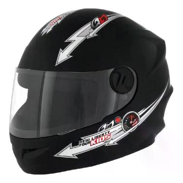 Imagem de Capacete Infantil Fechado Liberty Four Preto 54 Pro Tork