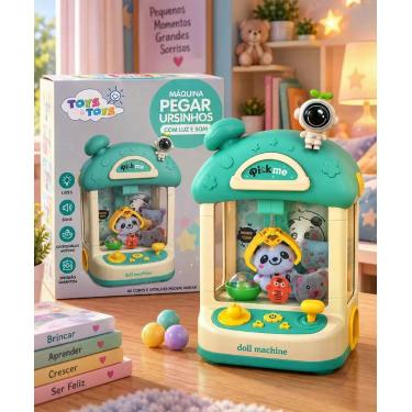 Imagem de Brinquedo Pega Ursinho Infantil Garra Luz Som USB - Sortido - TOYS & T