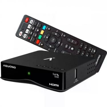 Imagem de Receptor para TV Via Satélite Aquário DTH-9000 para Canais Abertos Via Antena Parabólica com Resolução FULL HD 1080P