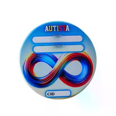 Imagem de Botton Identificador para Autistas Infinity Blue Metal Revestido Azul Coleção Tea e Amor