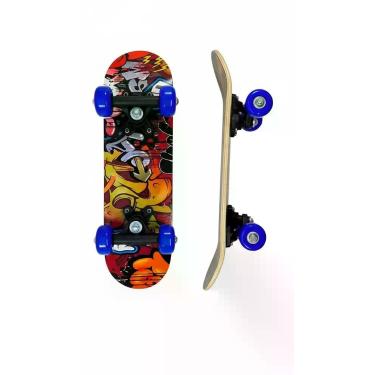 Imagem de Mini Skate Semi Profisional Infantil 30kg Jr Estampado Grafi - Congrat