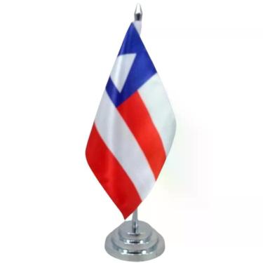 Imagem de Bandeira Mesa Dupla Face Bahia Mastro 29 Alt. Cetim
