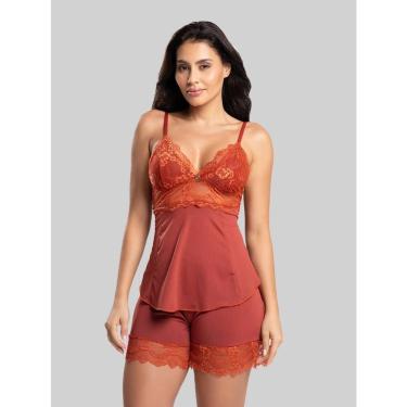 Imagem de Pijama Short Doll Baby Doll Feminino IMI Lingerie Microfibra Detalhe R