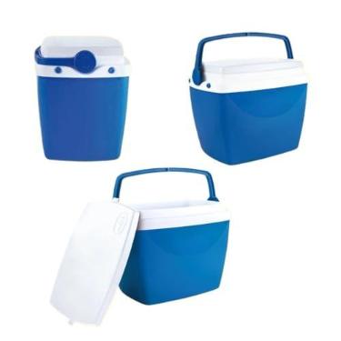 Imagem de Caixa Térmica Cooler 18 Litros Suporta 24 Latas - Mor Verão Praia Piscina Lazer(Azul)