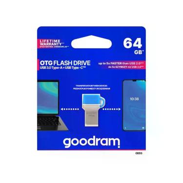 Imagem de Pen Drive ODD3 Azul USB 3.0 64GB GOODRAM