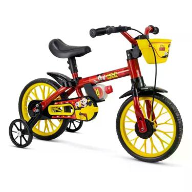 Imagem de Bicicleta Aro 12 Mickey 2 Com Rodinhas e Squeeze - Nathor
