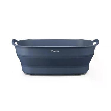 Imagem de Cesto de Roupa Dobrável Electrolux 30L com Válvula de Água Azul Cesto dobrável Azul