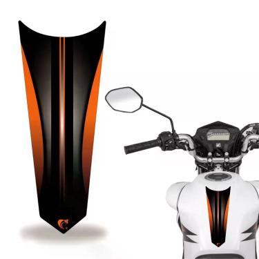 Imagem de Adesivo Faixa Gravata Tanque Moto Listra Laranja