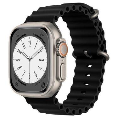 Imagem de Pulseira Oceano para Smartwatch  42/44/45/49mm - Black White, PRETO