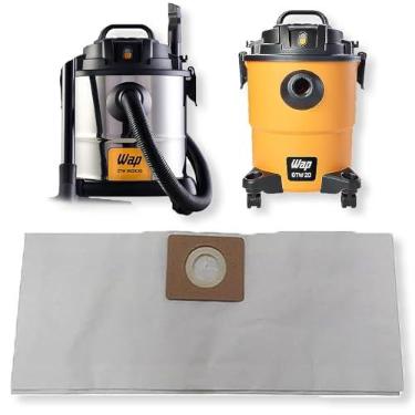 Imagem de 3 Saco Coletor Refil de Papel Descartável Para Aspirador Wap Gtw Inox 20 GTW 20 Amarelo Cartucho Bag