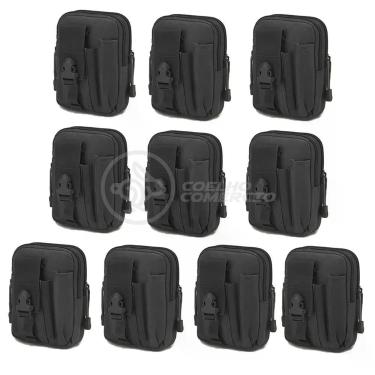 Imagem de Kit 10 Bolsas Pretas Conjunto De Sobrevivência E Atividades Camping preto