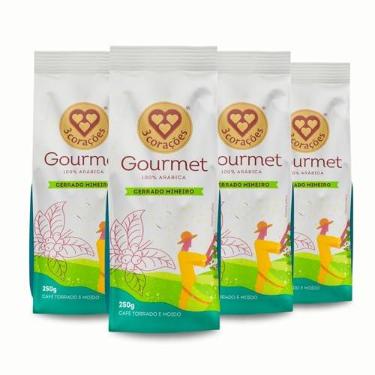 Imagem de 3 Corações Café Torrado e Moído Gourmet Cerrado Mineiro, 250G