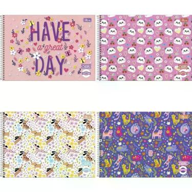 Imagem de Kit C/ 3 Caderno Espiral Cd Cartografia Mm Pepper Fem 80f - - Tilibra
