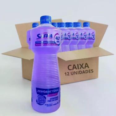 Imagem de Alcool Líquido 46 Antibacteriano Caixa de 12x1 Litro Fragrância Lavand