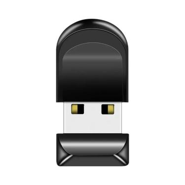 Imagem de Pen Drive Mini USB Preto 128GB Alta Velocidade 64GB 2.0 Oval Chaveiro