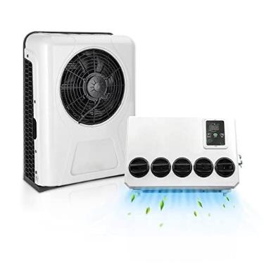 Imagem de 12v Split Ar Condicionado elétrico Unidade AC automotiva 12 Volt para caminhão, semi-caminhões, RV, Van, van de trailer 10500 BTU New Energy