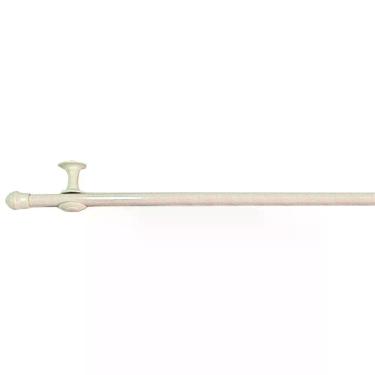Imagem de Kit Varão Simples Para Cortina 2,00m Vilela Metalizado 100% Ferro - Marfim