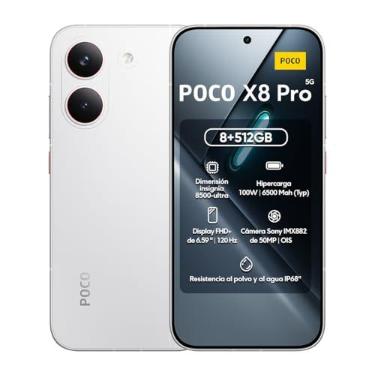 Imagem de Smartphone Xiaomi Poco X8 Pro 512GB / 8GB Ram (Branco) | Tela AMOLED 6,59'' 120Hz, câmera 50MP e bateria 6500mAh com carga rápida 100W