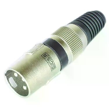 Imagem de Conector Canon Macho Csr Q-34Bkníquel Preto Pé Borracha Pc /