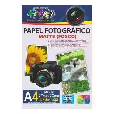 Imagem de Papel Fotográfico Matte Fosco A4 180g C/50 Folhas Off Paper
