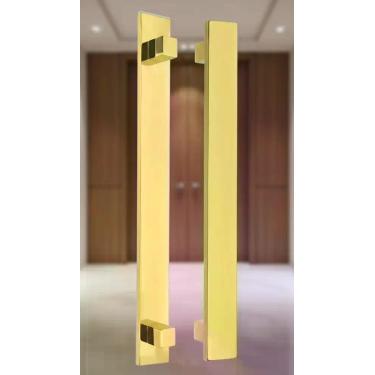 Imagem de Puxador Porta Inox Dourado Reto 60cm - Congratulations Store