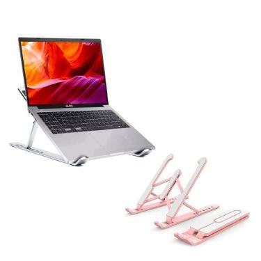 Imagem de Suporte para Notebook com 6 Níveis de Altura, AjustávelDobrável，Portátil，Antiderrapante e Ergonômico