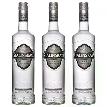 Imagem de Vodka Stalinskaya Silver - 1L Kit3