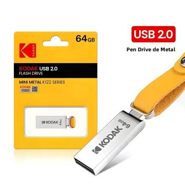 Imagem de Pen Drive USB2.0 KODAK K122 De Metal 128GB 32GB 64GB Mini Flash Drive