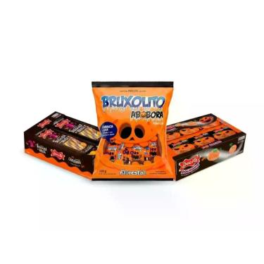 Imagem de Kit Doces De Halloween - Pirulitos Bruxolito, Balas De Goma E Gelatina