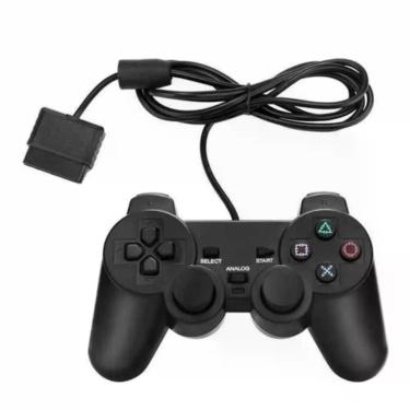 Imagem de Controle Para Playstation 2 PS2 Dualshock Fio Analógico