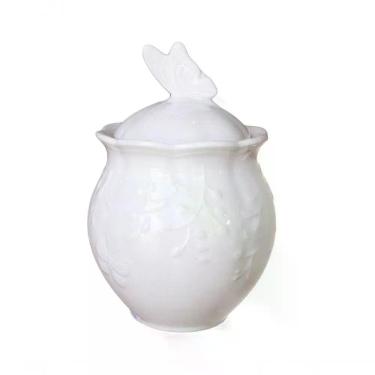 Imagem de Açucareiro De Porcelana Butterfly Flowers Borboletas 13cm Lyor