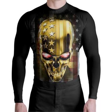 Imagem de Surf Shirt Skull USA Atlética Esportes, M, Preto