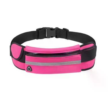 Imagem de Pochete Esportiva Pochete Porta Garrafa de Água Esportiva Corrida Slim Impermeável Porta Celular Caminhada Academia Pink