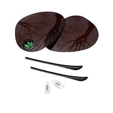 Imagem de Raydi Lentes de reposição de policarbonato e kits de borracha para óculos de sol RayBan Aviator RB3025 58 mm - marrom âmbar - polarizado