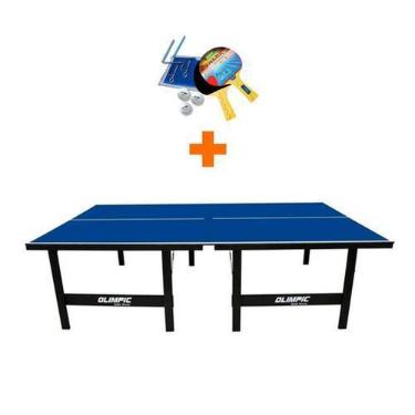Imagem de MESA DE PING PONG MDP 12mm - Olimpic 1014 + KIT TÊNIS DE MESA 5031